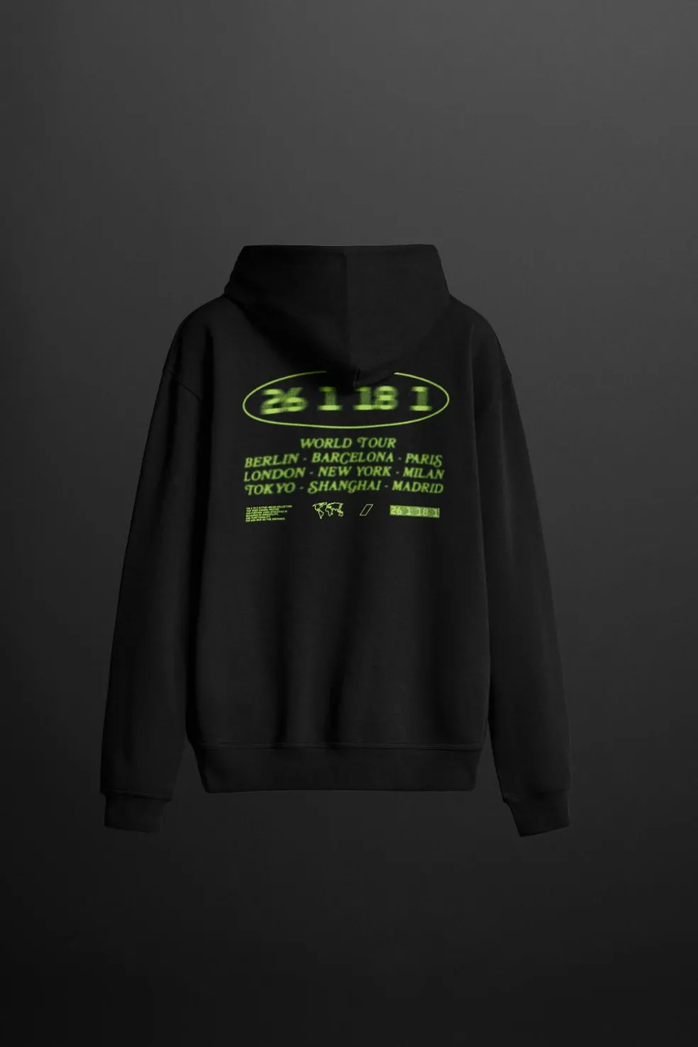 ZARA Sweatshirts^SWEATSHIRT TEXTO CAPUZ Preto