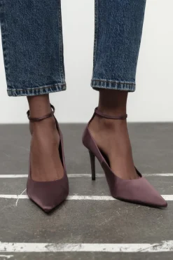 ZARA Sapatos^TACÃO EFEITO ACETINADO Rosa