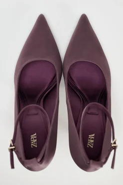 ZARA Sapatos^TACÃO EFEITO ACETINADO Rosa