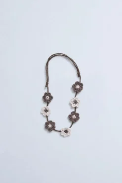 TIMELESZ - COLAR DE LÃ EM CROCHET COM FLORES-ZARA Fashion