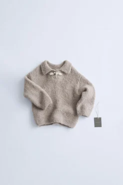 TIMELESZ - SWEATER BOUCLÉ COM LÃ E ALPACA-ZARA Discount