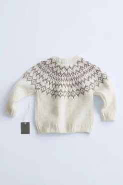 TIMELESZ - SWEATER JACQUARD COM LÃ E ALPACA-ZARA Hot