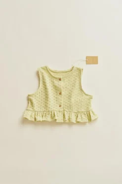 TIMELESZ - TOP DE MALHA POP CORN FOLHO-ZARA Shop