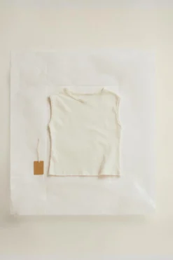 TIMELESZ - T-SHIRT DE MANGA CAVA COM LINHO-ZARA Clearance
