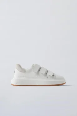 TÉNIS DE TIRAS DE PELE-ZARA Cheap
