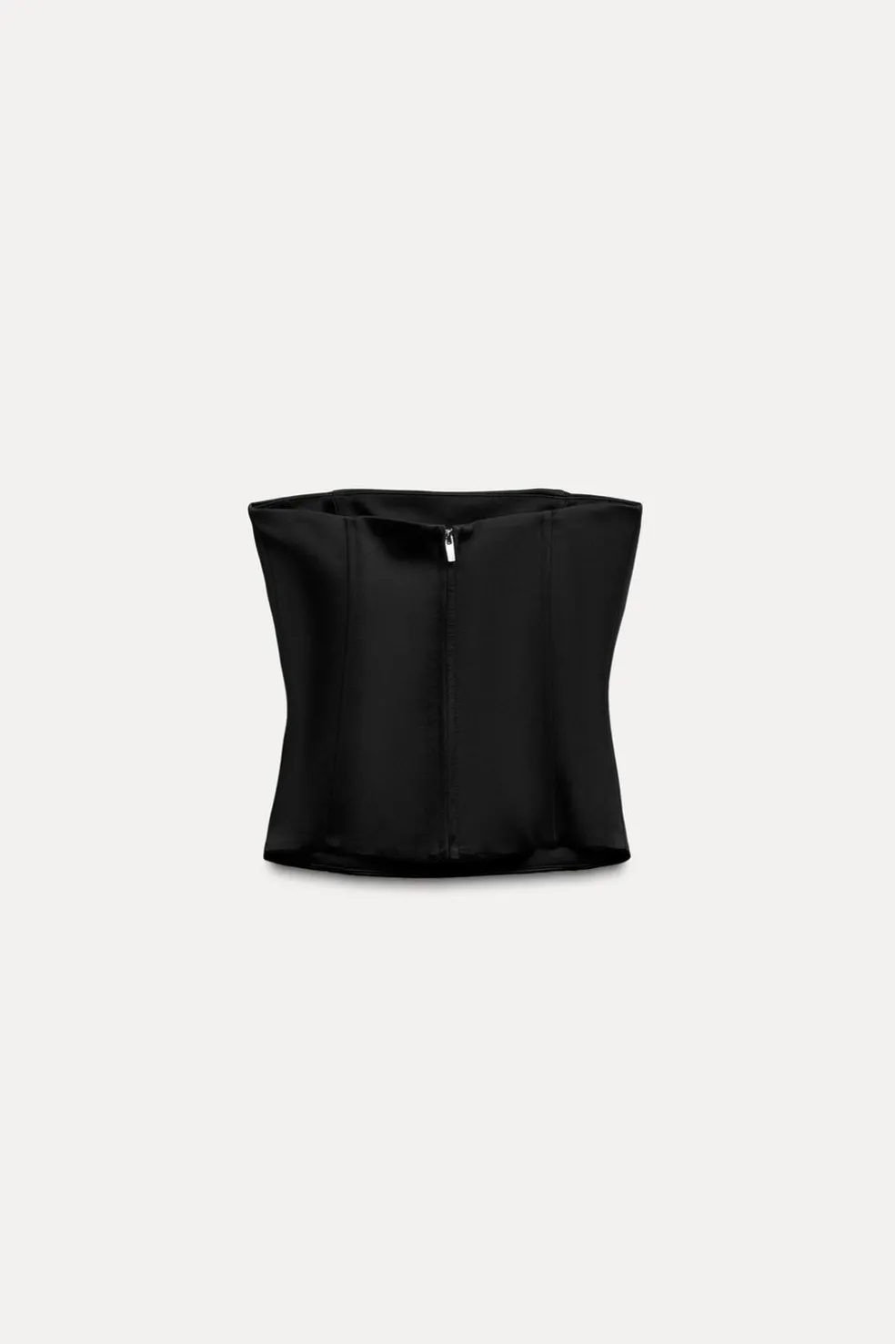 ZARA Tops / Bodies^TOP ACETINADO INSPIRAÇÃO CORSETRY COM JOIAS Preto