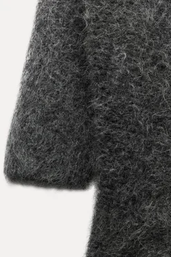 ZARA Cardigan / Camisolas|Malha^TOP ASSIMÉTRICO DE MALHA COM ALPACA Cinzento