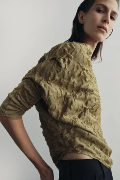 ZARA Tops / Bodies^TOP ASSIMÉTRICO MALHA Dourado
