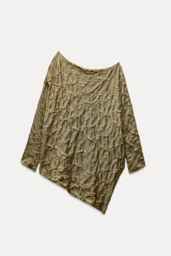 ZARA Tops / Bodies^TOP ASSIMÉTRICO MALHA Dourado