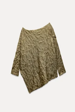 ZARA Tops / Bodies^TOP ASSIMÉTRICO MALHA Dourado