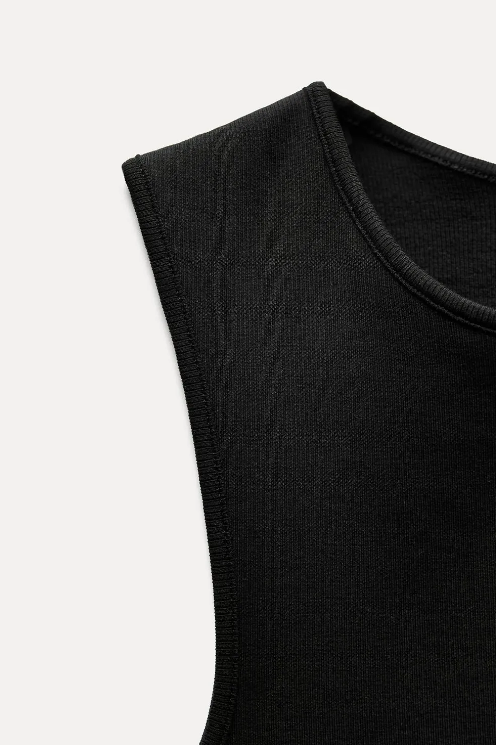 ZARA Winter Layersnew|Sweatshirts / Joggers^TOP COM NERVURAS E ABERTURA NAS COSTAS Preto