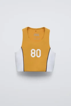 TOP COM NÚMERO EM CONTRASTE-ZARA Clearance