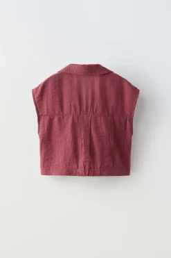TOP COM TEXTURA E NÓ-ZARA Fashion