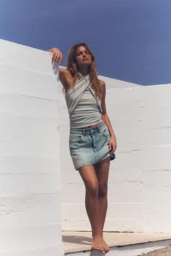 ZARA Tops / Bodies^TOP CRUZADO FIO METALIZADO Prata