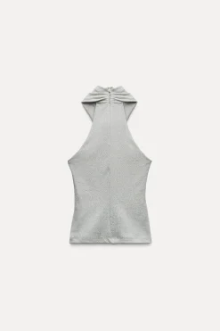 ZARA Tops / Bodies^TOP CRUZADO FIO METALIZADO Prata