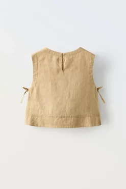 TOP DE LINHO COM LAÇOS-ZARA Best
