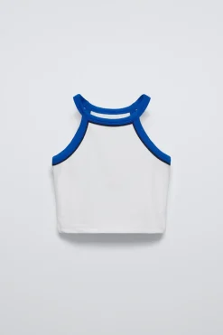 TOP HALTER COM ABERTURAS DEBRUADAS-ZARA Discount