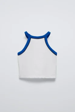 TOP HALTER COM ABERTURAS DEBRUADAS-ZARA Discount