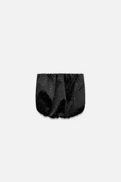 ZARA Tops / Bodies^TOP PALAVRA DE HONRA BALÃO COM STRASS Preto