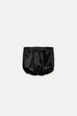 ZARA Tops / Bodies^TOP PALAVRA DE HONRA BALÃO COM STRASS Preto