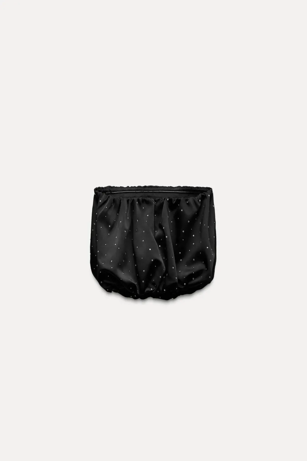 ZARA Tops / Bodies^TOP PALAVRA DE HONRA BALÃO COM STRASS Preto