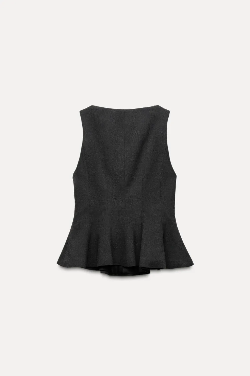 ZARA Tops / Bodies^TOP PEPLUM Cinzento-escuro