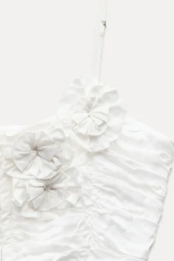 ZARA Tops / Bodies^TOP TIPO CORSET ÀS FLORES Branco-marfim