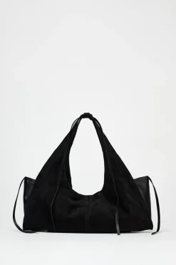 ZARA Malas^TOTE BAG DE PELE COM TIRAS Preto