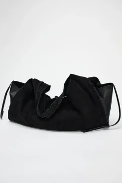 ZARA Malas^TOTE BAG DE PELE COM TIRAS Preto