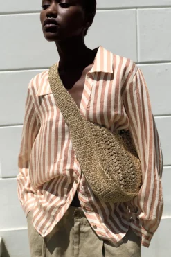 ZARA Malas^TOTE BAG ENTRANÇADO COM BRILHOS 6068/310