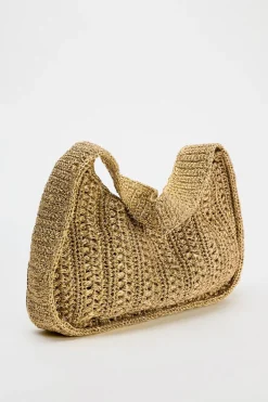 ZARA Malas^TOTE BAG ENTRANÇADO COM BRILHOS 6068/310