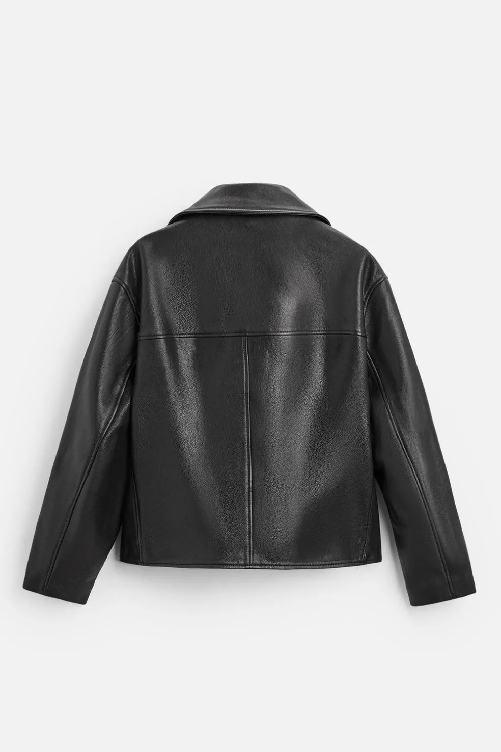 ZARA Blusões|Pele^TRENCH CROPPED FIT PELE Preto