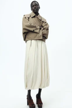 ZARA Sobretudos / Anoraques|Blusões^TRENCH CURTO COM CAPUZ ZW COLLECTION torrado