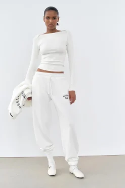 ZARA Winter Layersnew|T-Shirts^T-SHIRT BARCO RIB Branco-marfim