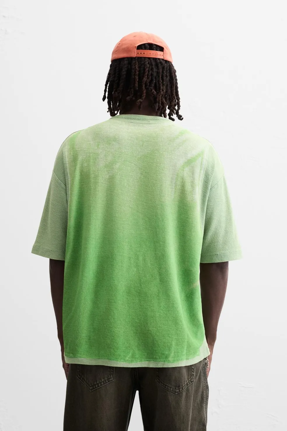 ZARA Camisola / Casacos|T-Shirts^T-SHIRT COM ESTAMPADO DE T-SHIRT Verde