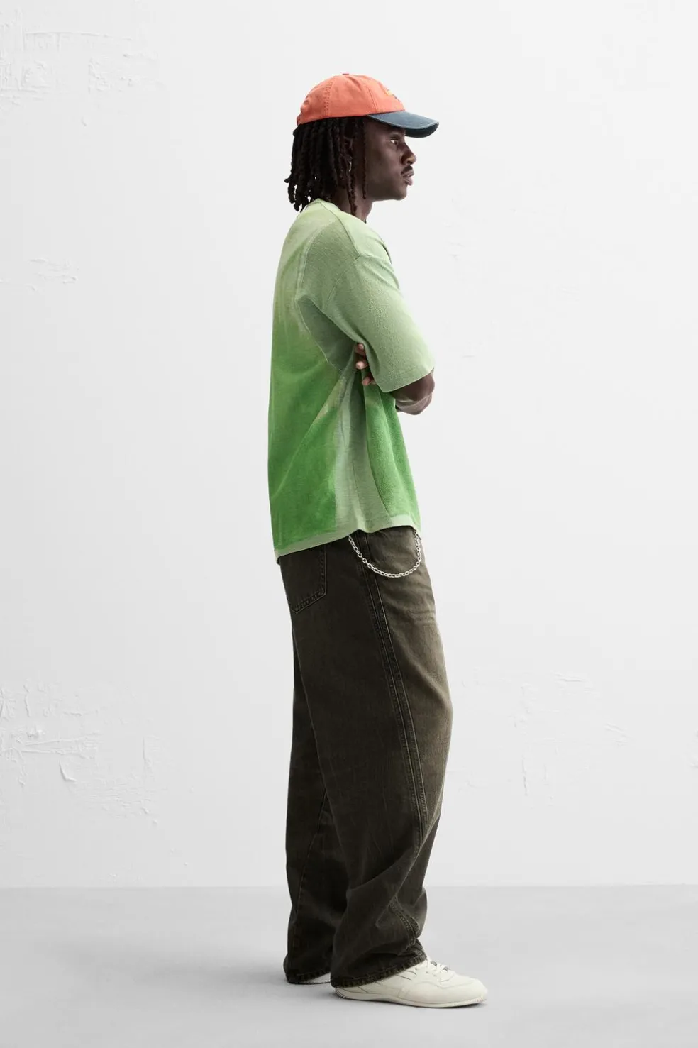 ZARA Camisola / Casacos|T-Shirts^T-SHIRT COM ESTAMPADO DE T-SHIRT Verde