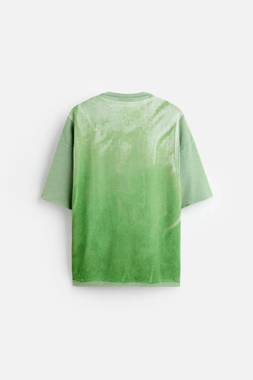 ZARA Camisola / Casacos|T-Shirts^T-SHIRT COM ESTAMPADO DE T-SHIRT Verde