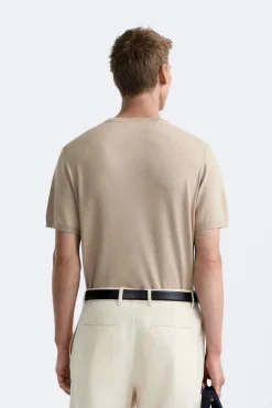 ZARA Camisola / Casacos|T-Shirts^T-SHIRT DE MALHA COM MISTURA DE VISCOSE Areia