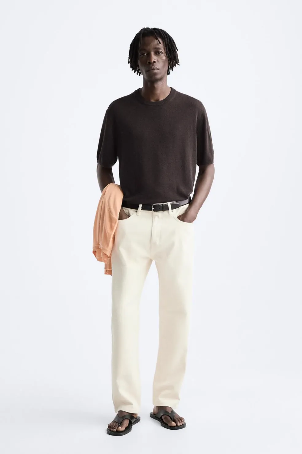 ZARA Camisola / Casacos|T-Shirts^T-SHIRT DE MALHA LYOCELL - LINHO Beringela