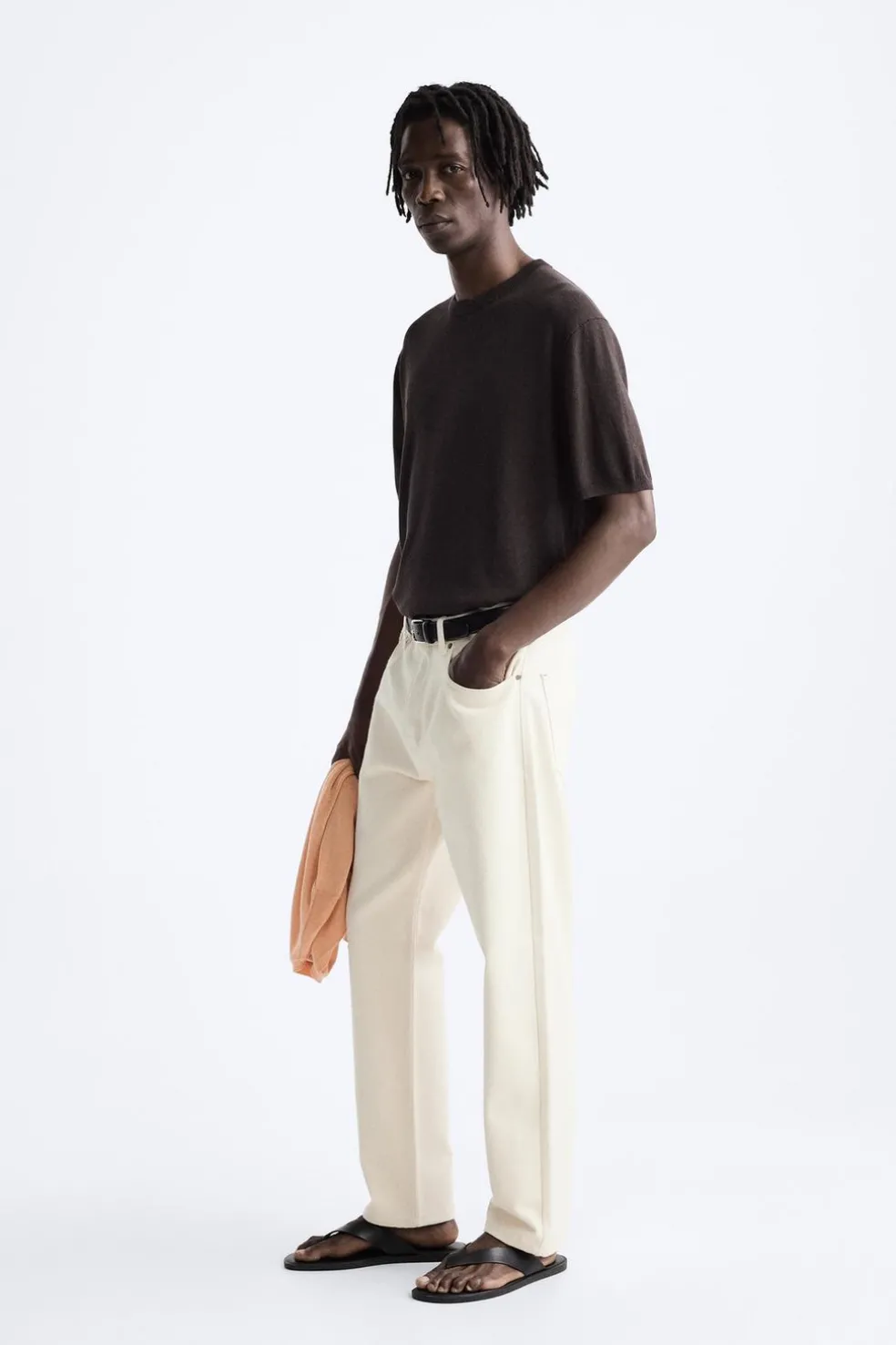 ZARA Camisola / Casacos|T-Shirts^T-SHIRT DE MALHA LYOCELL - LINHO Beringela