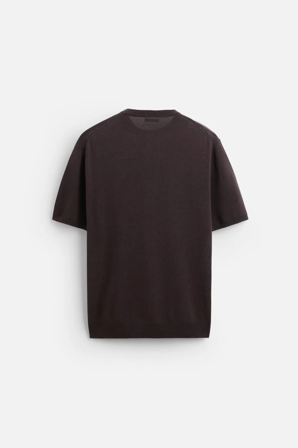 ZARA Camisola / Casacos|T-Shirts^T-SHIRT DE MALHA LYOCELL - LINHO Beringela