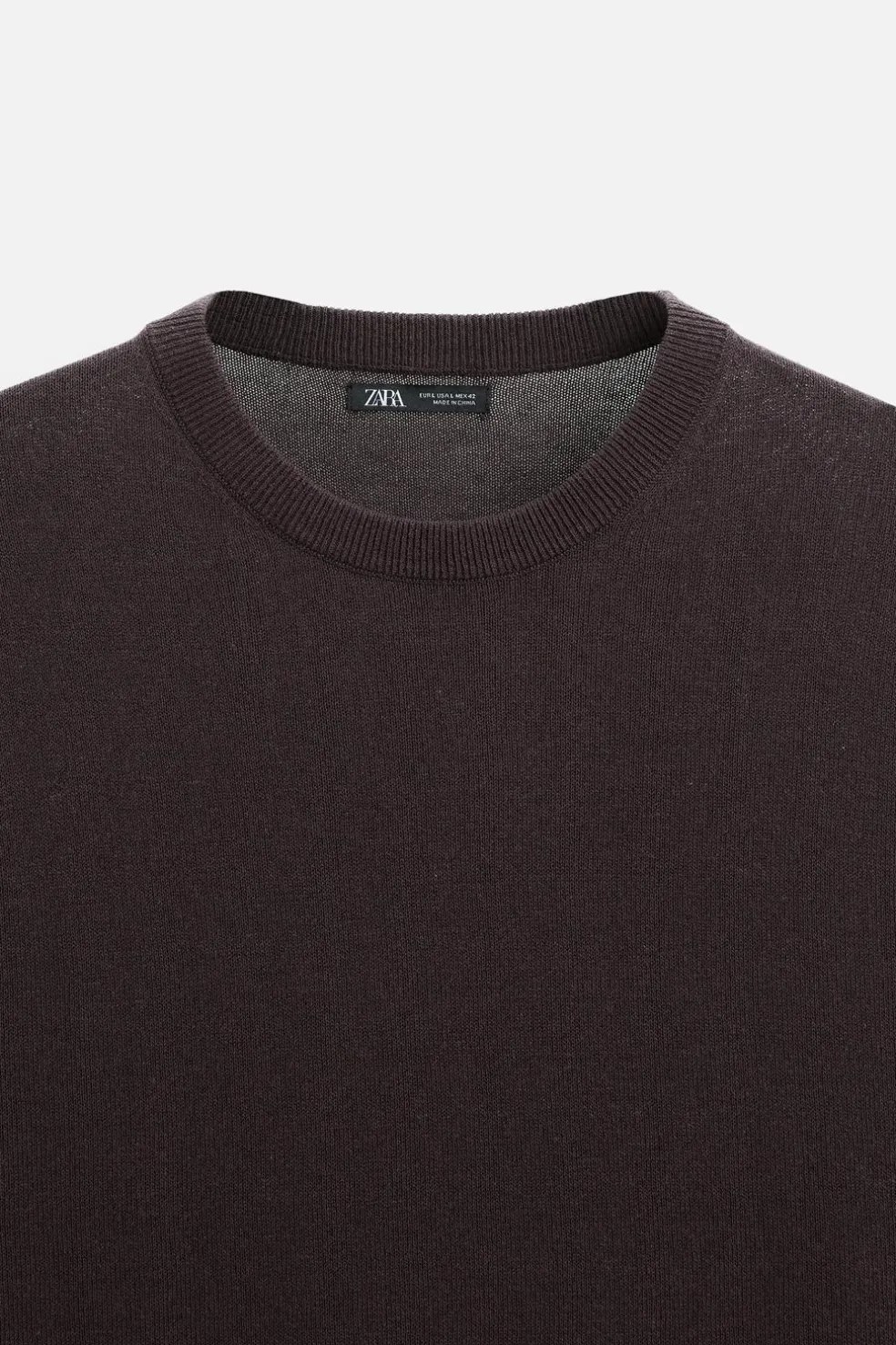 ZARA Camisola / Casacos|T-Shirts^T-SHIRT DE MALHA LYOCELL - LINHO Beringela