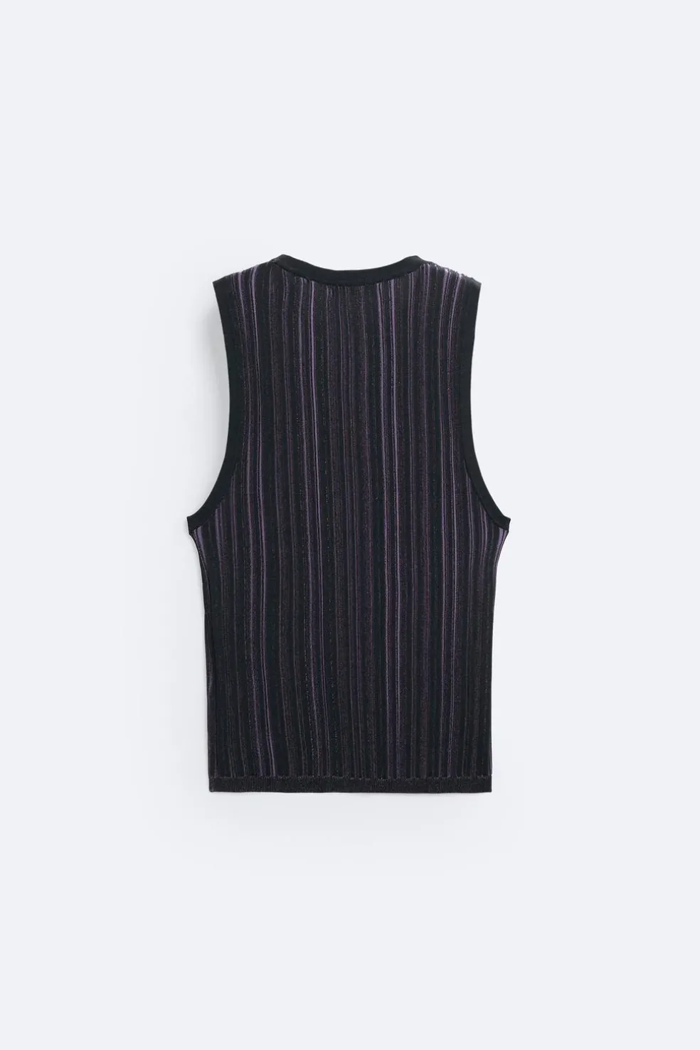 ZARA Camisola / Casacos|T-Shirts^T-SHIRT DE MALHA TANK CONTRASTE Lilás