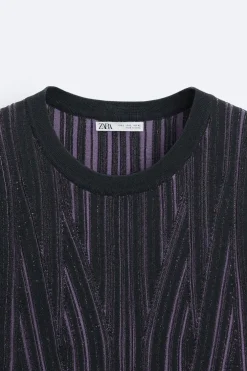ZARA Camisola / Casacos|T-Shirts^T-SHIRT DE MALHA TANK CONTRASTE Lilás
