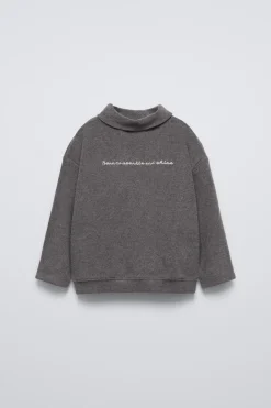 T-SHIRT DE TATO SUAVE COM BORDADO-ZARA Discount
