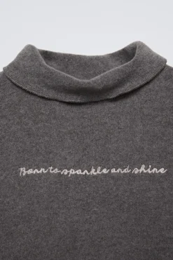 T-SHIRT DE TATO SUAVE COM BORDADO-ZARA Discount