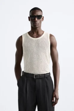 ZARA Camisola / Casacos|T-Shirts^T-SHIRT ESTRUTURA PERFURADOS Branco-marfim