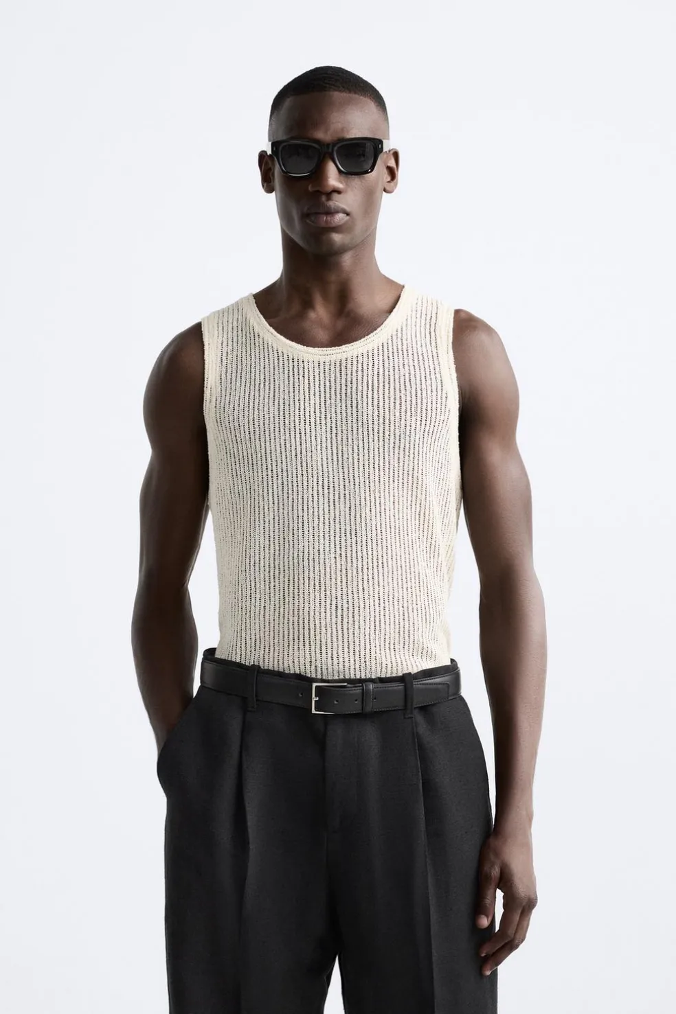 ZARA Camisola / Casacos|T-Shirts^T-SHIRT ESTRUTURA PERFURADOS Branco-marfim