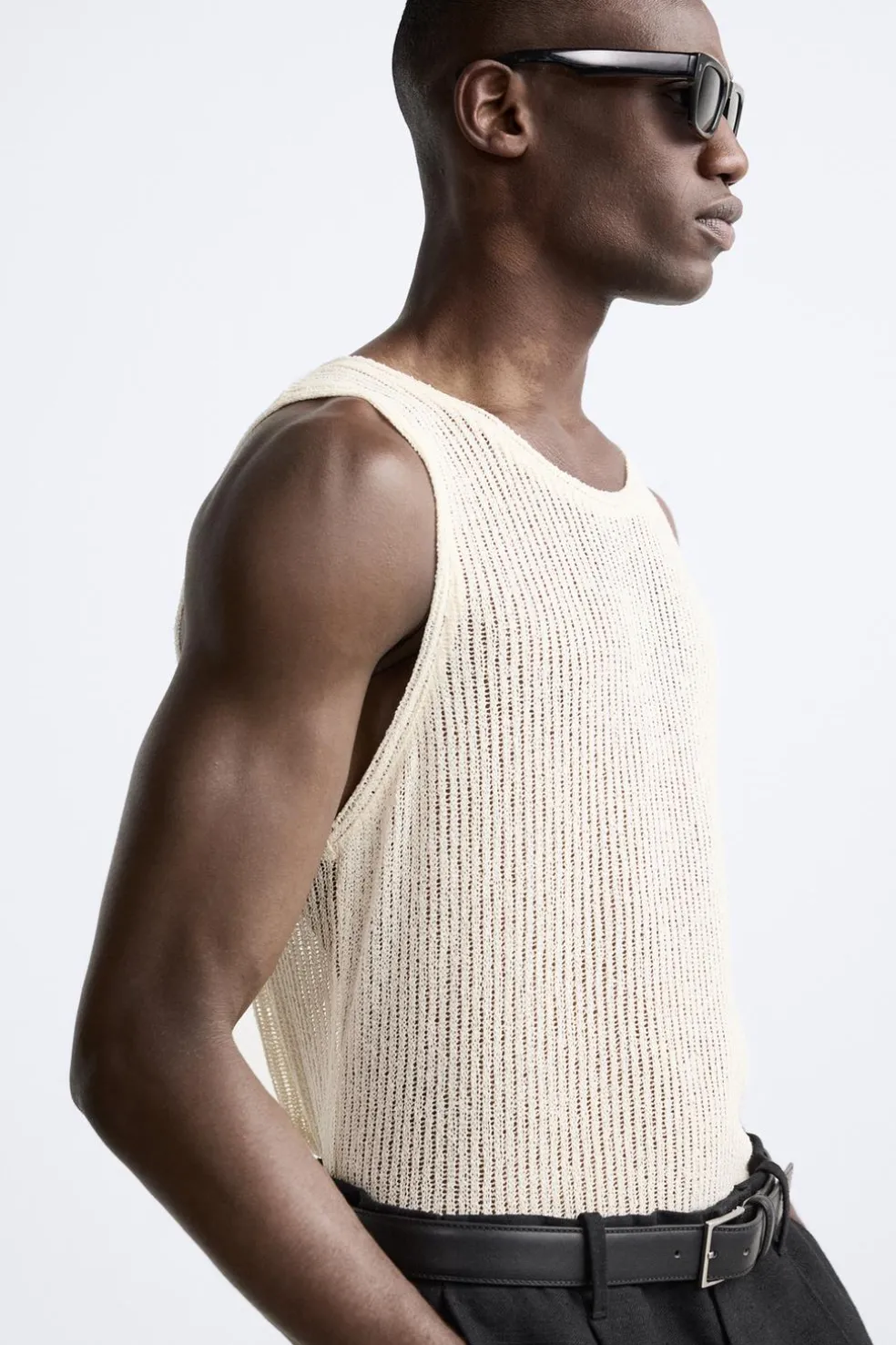 ZARA Camisola / Casacos|T-Shirts^T-SHIRT ESTRUTURA PERFURADOS Branco-marfim