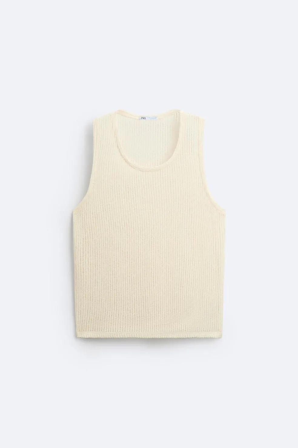 ZARA Camisola / Casacos|T-Shirts^T-SHIRT ESTRUTURA PERFURADOS Branco-marfim